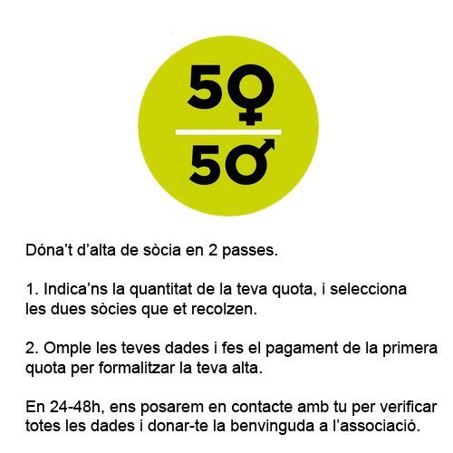 Dóna’t d’alta de sòcia de 50a50